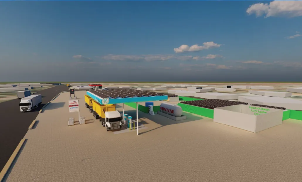 Cue Roadhouse hydrogen site render